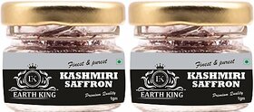 EARTH KING A++ Grade Kashmiri Saffron Threads | Original Saffron for Men  and  Women 2gm (2 x 1 g)