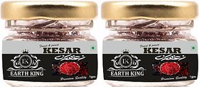 EARTH KING Saffron Thread Kesar/ Keshar/ Zafran /Jafran for Men Women (A++ Grade) 2Gm (2 x 1 g)
