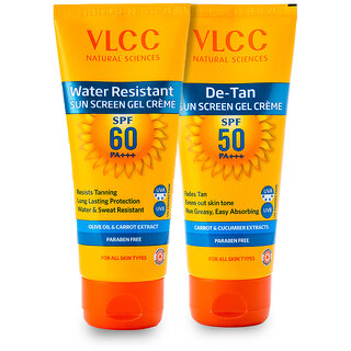                      VLCC De Tan SPF 50  Water Resistant SPF 60 -100 ml Combo (Pack of 2)                                              