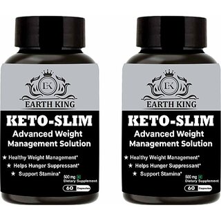 EARTH KING Keto Slim Advanced Weight Loss and Fat Cutter for Men and Women 60 Capsules (2 x 60 Capsules) EARTH KING Keto Slim Advanced Weight Loss and Fat Cutter for Men and Women 60 Capsules (2 x 60 Capsules)