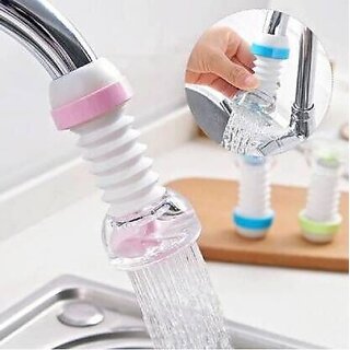                      ShopGlobal 360 Degree Flexible Rotating Adjustable Expandable Saving Kitchen Tap Extender Water Filter - Multicolor Nozzle Cock Faucet (Spout Installation Type)                                              