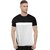 Leotude Men Black Color Block Cotton Blend Casual T-Shirt