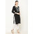 Vivient Women Black Embroidered Kurti with White Pant