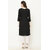 Vivient Women Black Embroidered Kurti with White Pant