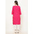 Vivient Women Pink Embroidered Kurti With White Pant