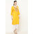 Vivient Women Yellow Embroidered Kurti With White Pant