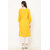 Vivient Women Yellow Embroidered Kurti With White Pant