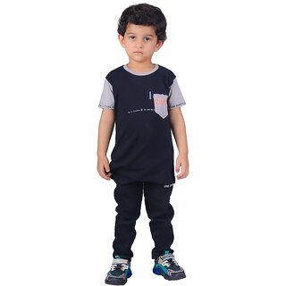                       Kid Kupboard Cotton Baby Girls T-Shirt, Black, Half-Sleeves, Crew Neck, 3-4 Years                                              