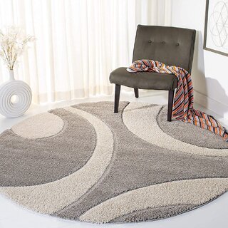 GALLERY HOME Silky Smooth Anti-Skid Shaggy Round Carpet with 2 inch Thickness (4 x 4 Round, Black C1) GALLERY HOME Silky Smooth Anti-Skid Shaggy Round Carpet with 2 inch Thickness (4 x 4 Round, Black C1)