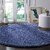 GALLERY HOME Silky Smooth Anti-Skid Shaggy Round Carpet with 2 inch Thickness (5 x 5 Round, Blue S1)