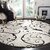 GALLERY HOME Silky Smooth Anti-Skid Shaggy Round Carpet with 2 inch Thickness (3 x 3  Round, Ivory F1)