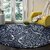 GALLERY HOME Silky Smooth Anti-Skid Shaggy Round Carpet with 2 inch Thickness (7 x 7 Round, Blue S5)