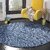 GALLERY HOME Silky Smooth Anti-Skid Shaggy Round Carpet with 2 inch Thickness (5 x 5 Round, Sky Blue Q10)