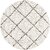 GALLERY HOME Silky Smooth Anti-Skid Shaggy Round Carpet with 2 inch Thickness (5 x 5 Round, Ivory)