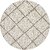GALLERY HOME Silky Smooth Anti-Skid Shaggy Round Carpet with 2 inch Thickness (5 x 5 Round, Ivory K5)