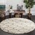 GALLERY HOME Silky Smooth Anti-Skid Shaggy Round Carpet with 2 inch Thickness (8x 8  Round, Ivory A5)