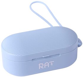 RAT Dart Series Earbuds TWS| Environmental Noise Cancellation with Mic, 32 Hours Playtime with Speed Charge| IPX4 Water Resistance, Smooth Touch Controls & Voice Assistant Bluetooth In Ear Earbuds- Blue