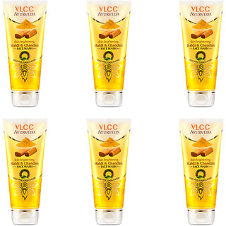                       VLCC Ayurveda Skin Brightening Haldi & Chandan Face Wash - 100 ml ( Pack of 6 )                                              