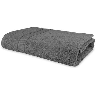                       Bath Towel 100% Cotton Multi Color (Pack of 1) (Grey)                                              