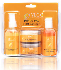VLCC Pedi Glow Foot Care Kit - 295 g - For Cleanse, Disinfect  Foot Crack