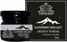EARTH KING Pure Kashmiri Shilajit/Shilajit Resin (Semi Liquid) for Strength  and  Power 20Gm