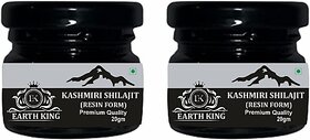 EARTH KING Pure Kashmiri Shilajit/Shilajit Resin (Semi Liquid) for Strength  and  Power 40Gm (Pack of 2)