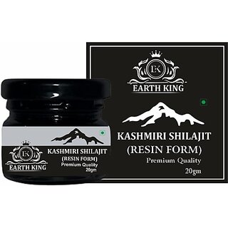                       EARTH KING Pure Kashmiri Shilajit/Shilajit Resin (Semi Liquid) for Strength  and  Power 20Gm                                              