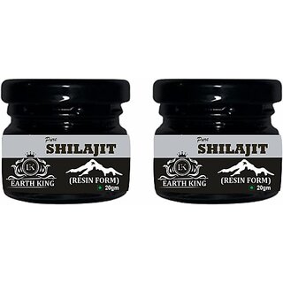                       EARTH KING 100% Pure Shilajit/Shilajit Resin (Semi Liquid) for Strength  and  Stamina 40Gm (Pack of 2)                                              