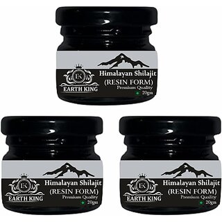 EARTH KING Himalayan Shilajit/Shilajit Resin (Semi Liquid) Strength, Energy - 60Gm (Pack of 3) EARTH KING Himalayan Shilajit/Shilajit Resin (Semi Liquid) Strength, Energy - 60Gm (Pack of 3)
