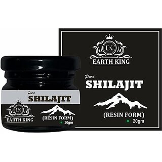                      EARTH KING Pure Shilajit/Shilajit Resin (Semi Liquid) for Strength, Stamina  and  Power 20Gm                                              