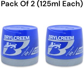 BRYLCREEM Lite Nourishing Hair Cream 125ml (Pack of 2)
