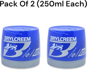 BRYLCREEM Lite Nourishing Hair Cream 250ml (Pack of 2)