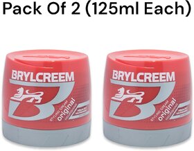 BRYLCREEM Hair Styling Original Nourishing Hair Cream 125 ml (Pack of 2)