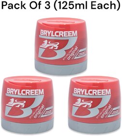 BRYLCREEM Hair Styling Original Nourishing Hair Cream 125 ml (Pack of 3)