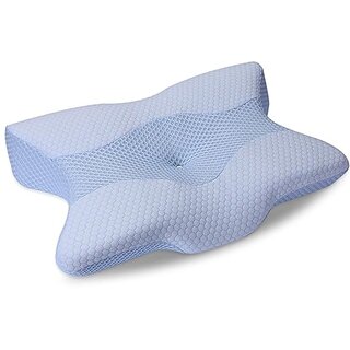 Grin Health Orthopedic Cervical Spondylitis Memory Foam Pillow Contour Sleeping Bed Pillow for Neck, Shoulder and Back P