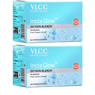                       VLCC Insta Glow Oxygen Bleach - 51 g ( Pack of 2 )                                              