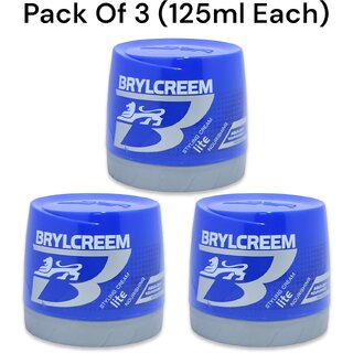 BRYLCREEM Lite Nourishing Hair Cream 125ml (Pack of 3)