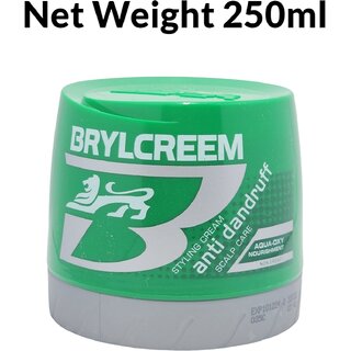 BRYLCREEM Styling Cream, Anti-Dandruff Scalp Care Hair Cream 250ml