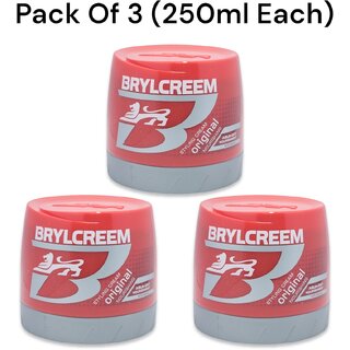 BRYLCREEM Hair Styling Original Nourishing Hair Cream 250 ml (Pack of 3)