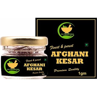                       FIJ AYURVEDA Finest  and  Pure A++ Grade Afghani Saffron Threads/ Kesar/ Jafran/ - 1 Gram (1 g)                                              