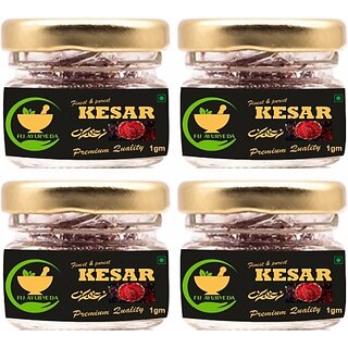                       FIJ AYURVEDA Premium Quality A++ Grade Saffron Threads / Kesar/ Keshar/ Zafran /Jafran 4GM (4 g)                                              