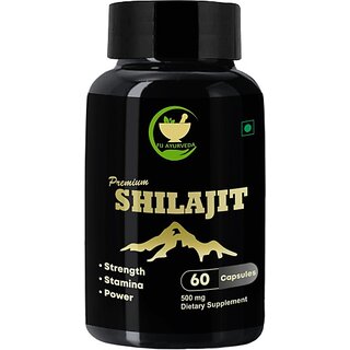 FIJ AYURVEDA Premium Shilajit/Shilajeet Capsule for Stamina and Power 500mg 60 Capsules FIJ AYURVEDA Premium Shilajit/Shilajeet Capsule for Stamina and Power 500mg 60 Capsules