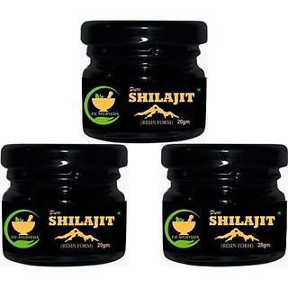 FIJ AYURVEDA Pure Shilajit/Shilajeet Resin (Semi Liquid) for Stamina and Energy 60Gm (Pack of 3) FIJ AYURVEDA Pure Shilajit/Shilajeet Resin (Semi Liquid) for Stamina and Energy 60Gm (Pack of 3)
