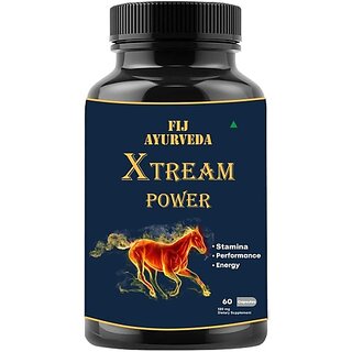                       FIJ AYURVEDA Xtream Power Shilajit/Shilajeet Capsule for Performance - 60 Capsules                                              