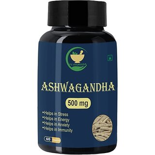                       FIJ AYURVEDA Ashwagandha Capsule for Anxiety, Stress Relief, | Muscle Strength |  and  Energy                                              