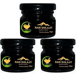 FIJ AYURVEDA Raw Shilajit/Shilajeet Resin (Semi Liquid) for General Weakness and Vitality60Gm (Pack of 3) FIJ AYURVEDA Raw Shilajit/Shilajeet Resin (Semi Liquid) for General Weakness and Vitality60Gm (Pack of 3)