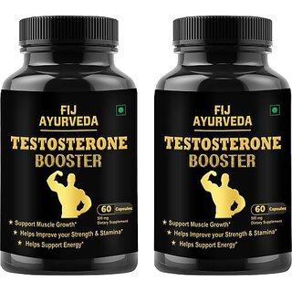                       FIJ AYURVEDA  Booster Capsules for Muscle Growth  and  Stamina - 60 Capsule (2 x 500 mg)                                              