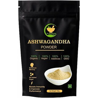                       FIJ AYURVEDA Pure Ashwagandha Powder (Withania Somnifera) for Anxiety  and  Stress (100 g)                                              