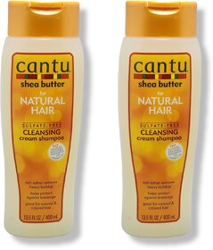 Cantu Shea Butter Sulfate-Free Cleansing Cream Shampoo 400ml (Pack of 2)