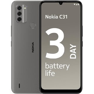 Nokia C31, (4 GB RAM, 64 GB Storage, Charcoal)